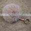Myfur High Quality Luxury Colorful 12-13cm Fluffy Fox Fur Ball Keychain