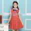 latest design navy blue nice girl plaid dress elementary quality school uniform