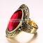 with Crystal finger massage ring Stainless Steel full finger ring lucky stone finger ring