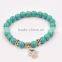 Crystal Clear Agate Bead Bracelet with Fatima Hand accessories Bead Bracelet