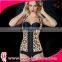 Hot Sale Latex Waist Trainer Vest Leopard Printed Underbust Corset