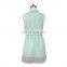 sweet ladies casual two-piece suit with peter pan collar sleeve less summer suit