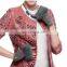 Women's Genuine Suede Leather Fingerless Gloves With Rabbit Fur Trim