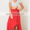 Red Side Slit Ladies Latest Long Skirt Design Wholesale