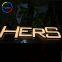 Custom outdoor sign letter 3d backlit stainless steel backlit letter sign