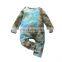 Posh Baby Ribbed Tiedye Jumpsuit Long Sleeve Bodysuit Tie Dye Romper