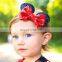 Girl Hair Accessories Baby Kids Headband With Cartoon Ears Toddler Glitter bowknot Hair Bows