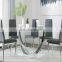 Factory price rectangle tempered glass dining  table top polished edge for factory price