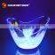 2016 customize rechargeable battery powered illuminated acrylic plastic led ice bucket