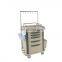 Hospital ABS Medical Emergency Trolley Emergency Cart for Hospital use