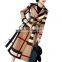 custom brandHot  Selling In Stock Amazon  Style Hot Sale High Quality New Color Matching Autumn Fashion Long  Elegant Women Coat