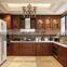 North American classic solid wood kitchen cabinet with quartz stone countertop