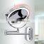 wall mounted extended folding double sided makeup mirror for bathroom