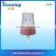 Treatment pump metal liquid dispenser with dome overcap
