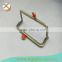 New dIy 12.5*5cm antique brass sewing metal purse frames kiss clasp red beads