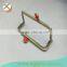 12.5*5cm antique brass sewing metal purse frames kiss clasp red beads