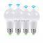 AC 85-265V Smart Sound PIR Motion Sensor LED Bulb E27 3W 5W 7W 9W 12W Stair Hallway LED Sensor Bulb Light