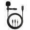 DAC Chip USB Type C Lavalier Lapel Microphone Professional Omnidirectional USB-C Lavalier Microphone with Easy Clip On System