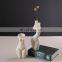 Modern Decorative Handmade Art Porcelain Matte White Creative Body Shape Pot Irregular Flower Ceramic Vase Nordic