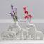 Modern Decorative Handmade Art Porcelain Matt White Mini Ceramic Pot Irregular Flower Vase Nordic INS Style