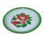 Colorful enamel round tray with spraying decoration