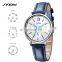 SINOBI Casual Lady's Quartz Wristwatch Chronograph Watch Three Eyes Subdials Leather Band Strap Quartz Movement Watches S9712L