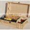 wine wooden box for 2 bottle, wine bottle gift box