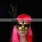 New Style Half Face Feather Indian Headdress Halloween Mask