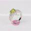 Fahion prong setting square natural stone crystal silver engagement ring