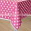 2015 New Arrival!! Elegant Pink Polka Dot Eco-friendly Plastic Table Cloth for Home Usage