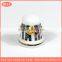 thimble souvenirs porcelain thimble set or ceramic hand ring jewelry holder with gold paint line and custom decal design logo