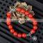 Red Cinnabar bead stretch bracelet for women girls 12styles