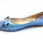 pointed toe Hollow out casual shoes with flower flat shoe