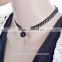 Latest Design Goth Black Lace Ribbon Pearl Gothic Tattoo Choker Necklace Jewelry