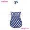 Plus size high cut pretty one piece swimsuit