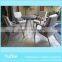 high quality glass round table and chair restaurant furniture