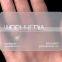 Die cut frosted pvc clear transparent card