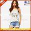 Fashion 95% cotton 5% spandes wide strap tank top(YCT-C0462)