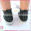 Black Sneakers For Dolls Canvas Tie Style 18 inch Doll Sneakers