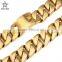 Stainless Steel 31mm casting chunky Gold Palted heavy cube Curb Link Chain Men's Necklace                        
                                                Quality Choice