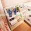 Bedroom furniture white cheap wooden storage racks shelf