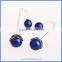 Newest Fashion Women Costume Jewelry Double Sides Imitation Pearl Two Ball Fancy Hook Stud Flower Earrings U Eardrop CTBE16-HF01