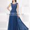 Popular Elegant Long A-Line Scoop Beaded Cap Sleeve Chiffon Mother Dress Chiffon Evening Party Dress Custom Made HA-020