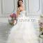 Real Picture Draped Sliver Beaded puffy princess ball gown wedding dress XYY07-400