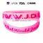 Silicone wrist band with country logo printed , factory direct supply cheap custom silicone bracelet