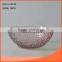 260ml glass salad bowl with decorative embossment for dining in blue