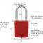 Manufacturer Supply Good Sale Durable Supported OEM Service Aluminum Padlock