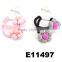 wholesale baby girls clear cotton flower elastic hair ties