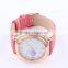 China wholesale market leather straps miyota quartz movement wrist watch