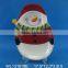 High Quality ceramic plate in Christmas Snowman shape for wholesale
